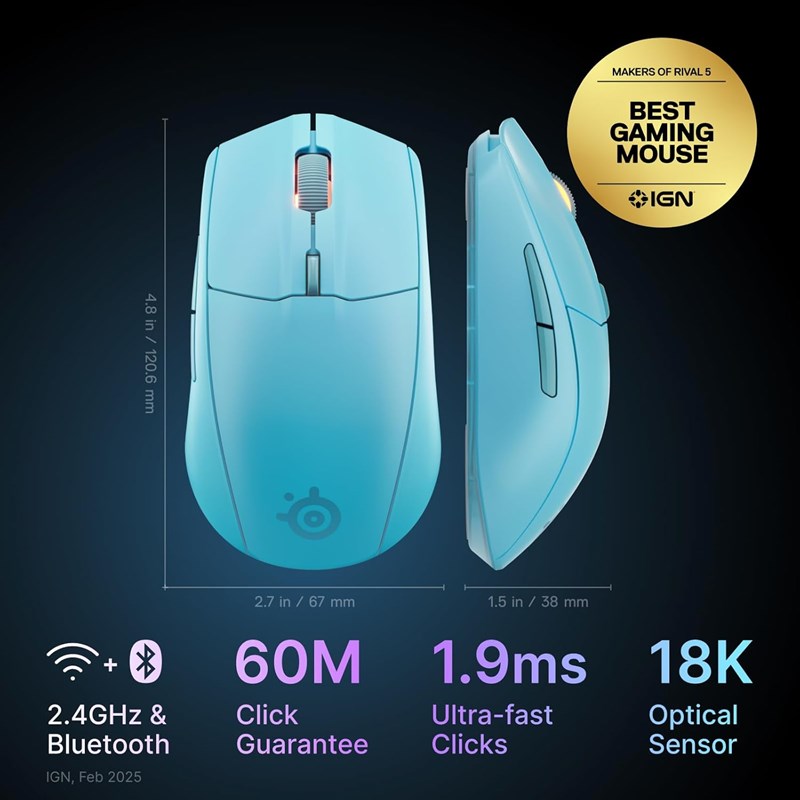 SteelSeries Rival 3 Gen 2 Wireless Gaming Mouse SteelSeries Rival 3 Gen 2 Wireless Gaming Mouse